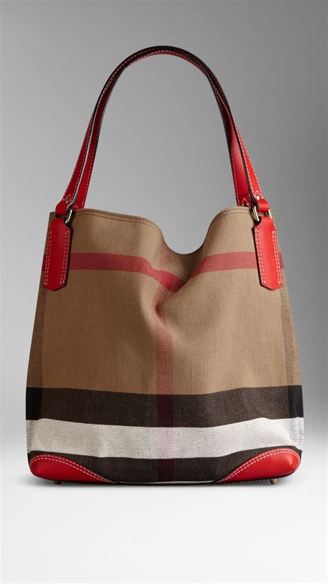 burberry bag check tote|Burberry checked canvas tote bag.